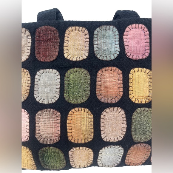 Handmade '64 Handsewn Patches' Satchel Bag Purse New - Picture 12 of 12